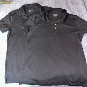“Like New” Lands End charcoal grey polo 2pk S